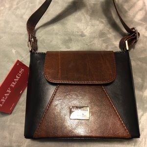Black and Brown Leather Crossbody